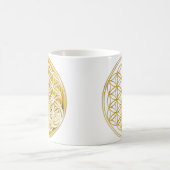 Bloem van levend/vol goud koffiemok (Center)
