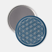 Bloem van levend/zilver magneet (Voorkant / Achterkant)