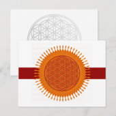 Bloem van levend/zonnig ontwerp | donkerrode stree briefkaart (Voorkant / Achterkant)