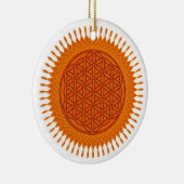 Bloem van levend/zonnig ontwerp keramisch ornament (Rechts)