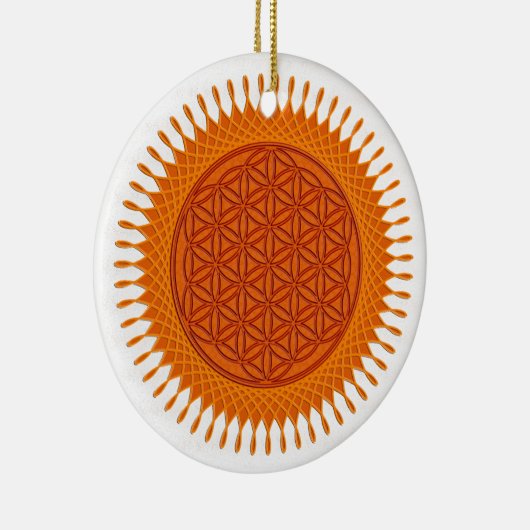 Bloem van levend/zonnig ontwerp keramisch ornament (Rechts)