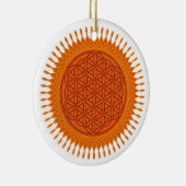 Bloem van levend/zonnig ontwerp keramisch ornament (Rechts)