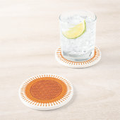 Bloem van levend/zonnig ontwerp zandsteen onderzetter (Zijkant)