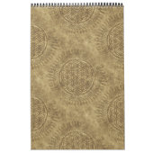 Bloem van levende dieren - zon - naadloos patroon  kalender (Hoes)