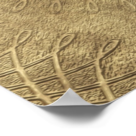 Bloem van levende dieren - zon - naadloos patroon  poster (Hoek)