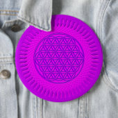 Bloem van levende dieren - zon - naadloos patroon  ronde button 6,0 cm (In situ)