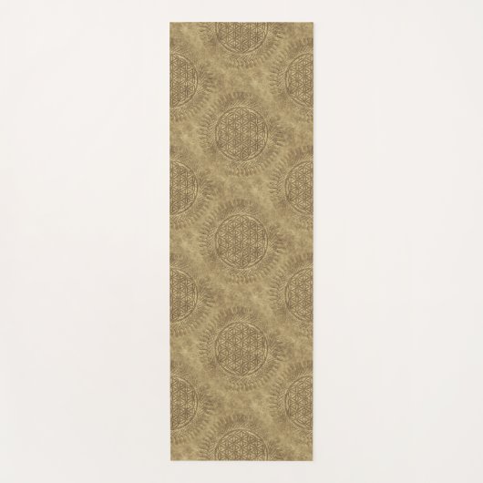 Bloem van levende dieren - zon - naadloos patroon  yogamat (Voorkant)