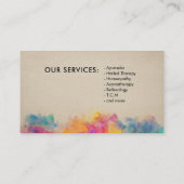 Bloem van levenscyclus - Holistische therapie Visitekaartje (Achterkant)