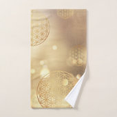 Bloem van levensgoud bad handdoek (Handdoek)