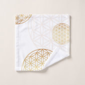 Bloem van levensgoud bad handdoek (Wasdoekje)