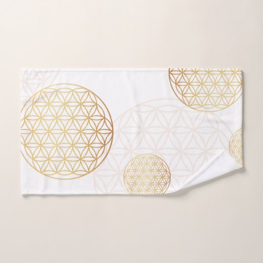 Bloem van levensgoud bad handdoek (Handdoek)