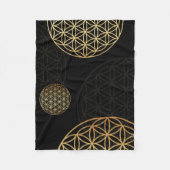 Bloem van levensgoud fleece deken (Voorkant)