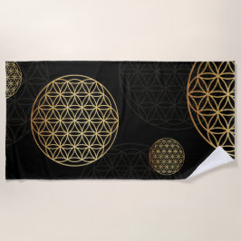 Bloem van levensgoud strandlaken