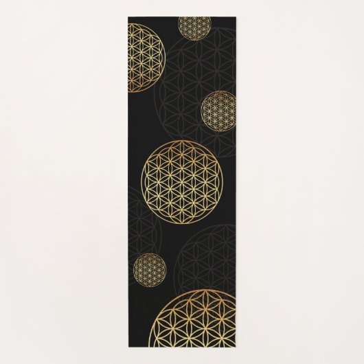 Bloem van levensgoud yogamat (Voorkant)