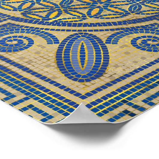 Bloem van levensmozaïektegel N1 Poster (Hoek)