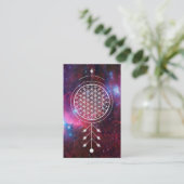 *~* Bloem van levensnebuala Reiki Yoga Astrologie Visitekaartje (Staand voorkant)