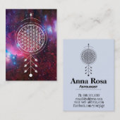 *~* Bloem van levensnebula Reiki Yoga Astrologie Visitekaartje (Voorkant / Achterkant)