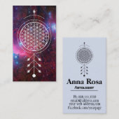 *~* Bloem van levensnebula Yoga Reiki Astrologie Visitekaartje (Voorkant / Achterkant)