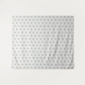 Bloem van levenspatroon: Grijs Wandkleed (Voorkant (horizontaal))