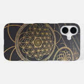 Bloem van Levensspiraal Mysterie iPhone Hoesje (Achterkant horizontaal)