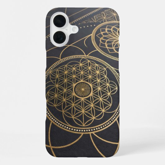 Bloem van Levensspiraal Mysterie iPhone Hoesje (Achterkant)