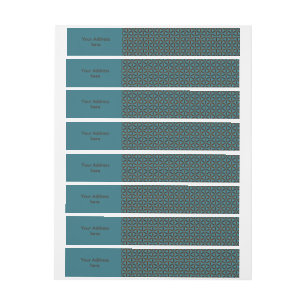 Bloem van levensverzekering - stempelpatroon - BG  Adreslabel Wikkel