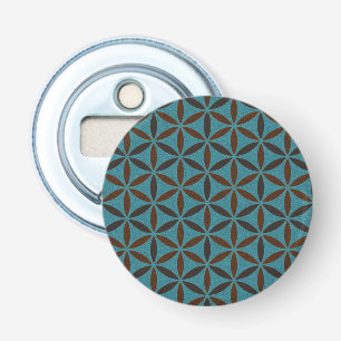 Bloem van levensverzekering - stempelpatroon - BG Button Flesopener