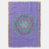 Bloem van levensverzekering - stempelpatroon - BG  Deken (Voorkant Verticaal)