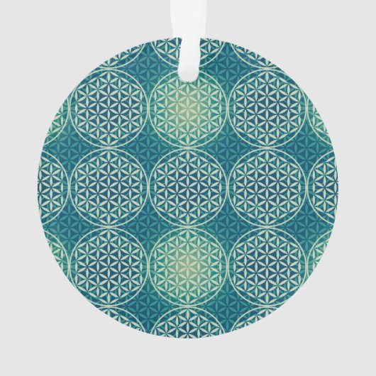 Bloem van levensverzekering - stempelpatroon - cya ornament (achterkant)