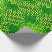Bloem van levensverzekering - stempelpatroon - gro cadeaupapier (Hoek)