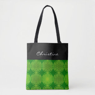 Bloem van levensverzekering - stempelpatroon - gro tote bag