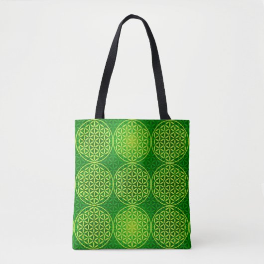 Bloem van levensverzekering - stempelpatroon - gro tote bag (Voorkant)