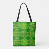 Bloem van levensverzekering - stempelpatroon - gro tote bag (Achterkant)