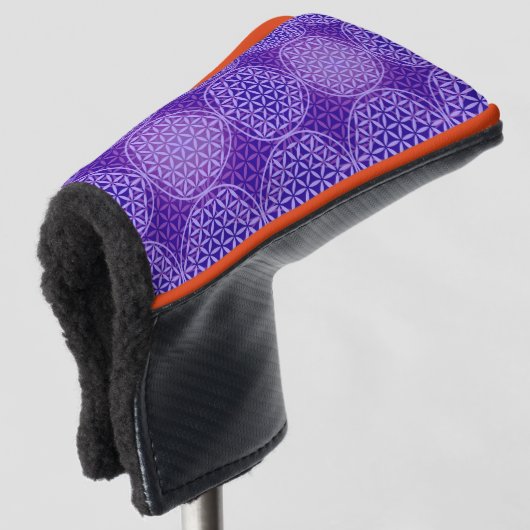 Bloem van levensverzekering - stempelpatroon - paa golfheadcover (3/4 voorkant)