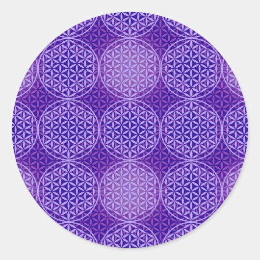 Bloem van levensverzekering - stempelpatroon - paa ronde sticker (Voorkant)