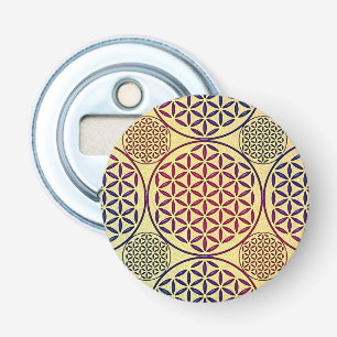 Bloem van levensverzekering - stempelrooster 1 button flesopener