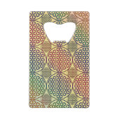 Bloem van levensverzekering - stempelrooster 1 creditkaart flessenopener (Voorkant)