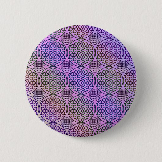 Bloem van levensverzekering - stempelrooster 3 ronde button 5,7 cm (Voorkant)