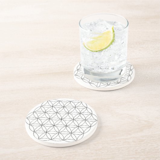 Bloem van levenszandsteen Onderzetter (Zijkant)