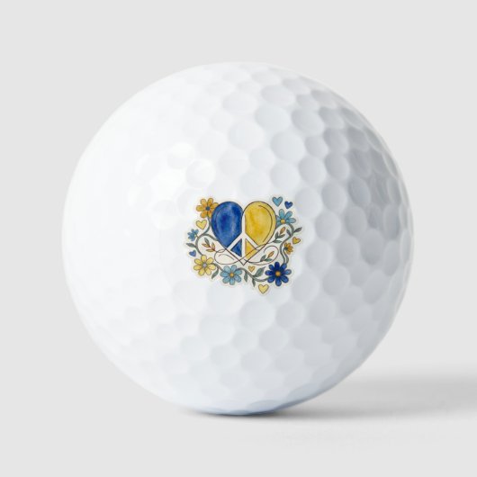 Bloem van Liefde en Vrede Golfballen (Voorkant)