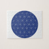 Bloem van Life Blue Silver Legpuzzel (Horizontaal)