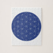 Bloem van Life Blue Silver Legpuzzel (Verticaal)
