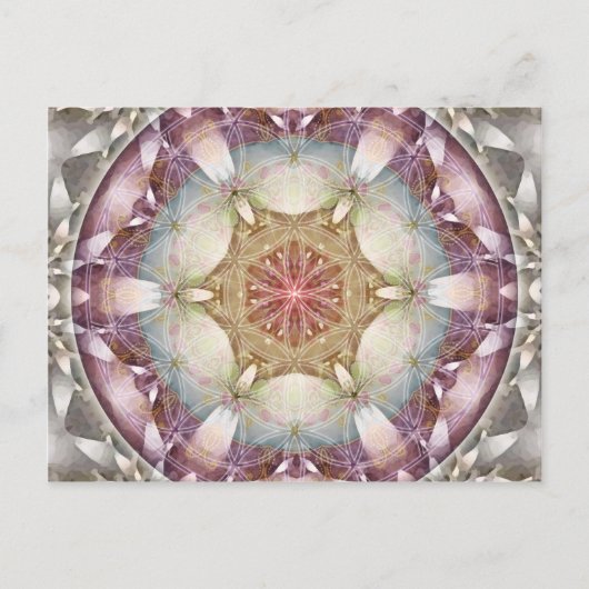 Bloem van Life Mandala 13-kaarten Briefkaart (Voorkant)