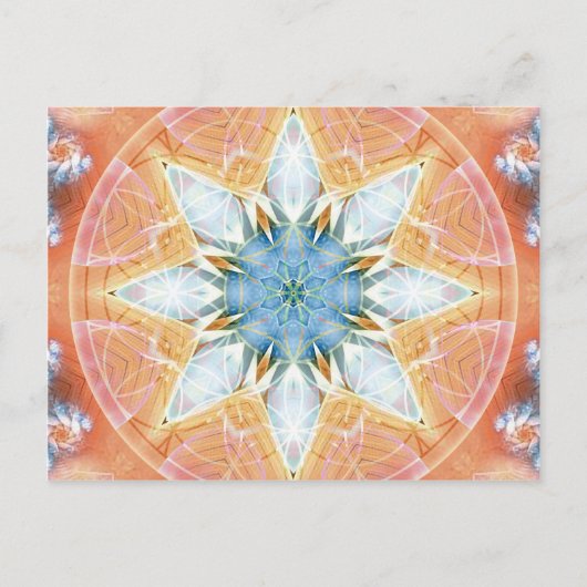 Bloem van Life Mandala 3-kaarten Briefkaart (Voorkant)