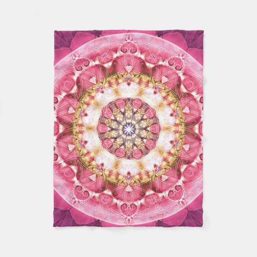 Bloem van LIfe Mandala 5 Fleece Blanket (Voorkant)