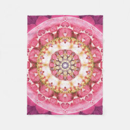 Bloem van LIfe Mandala 5 Fleece Blanket Deken