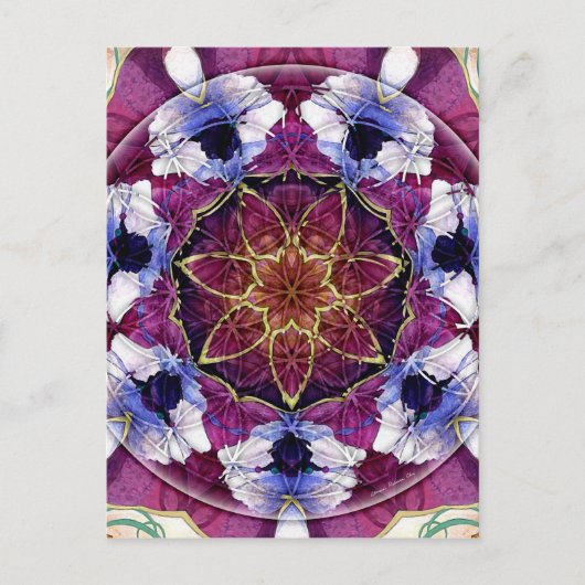 Bloem van Life Mandala 8-kaarten Briefkaart (Voorkant)