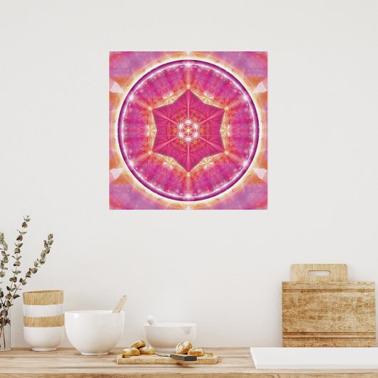 Bloem van Life Mandala 9 Poster (Keuken)