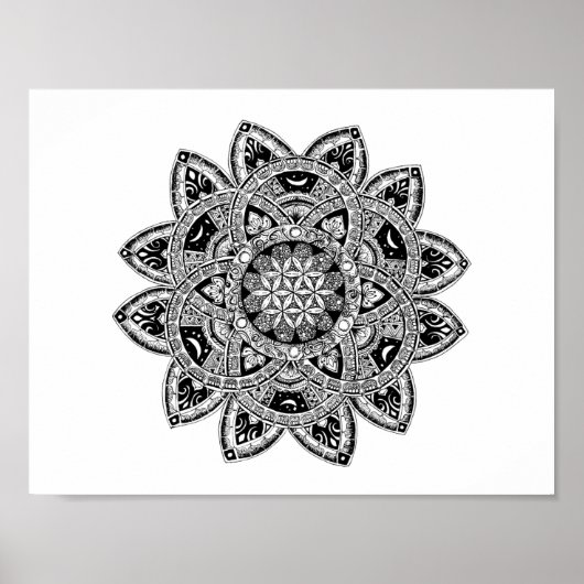 Bloem van Life zendoedle Poster (Voorkant)