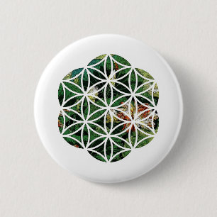 Bloem van Lotus Painting Ronde Button 5,7 Cm